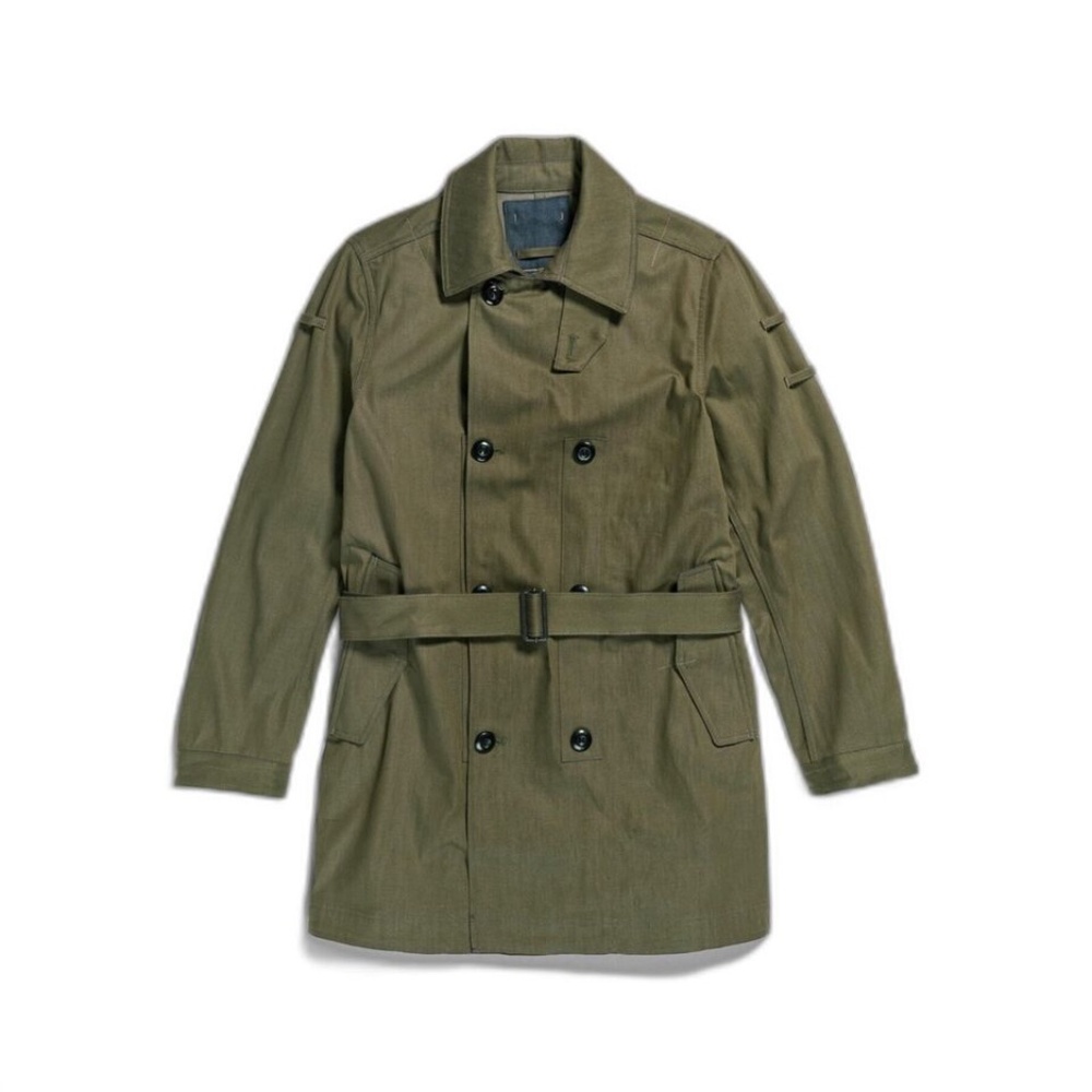 G-star double breasted trench coat kara combat denim